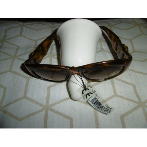 Lunette De Soleil Monture Marron Taille Unique Verres Ovales Protection Uv 400 Ce Farbel 1346