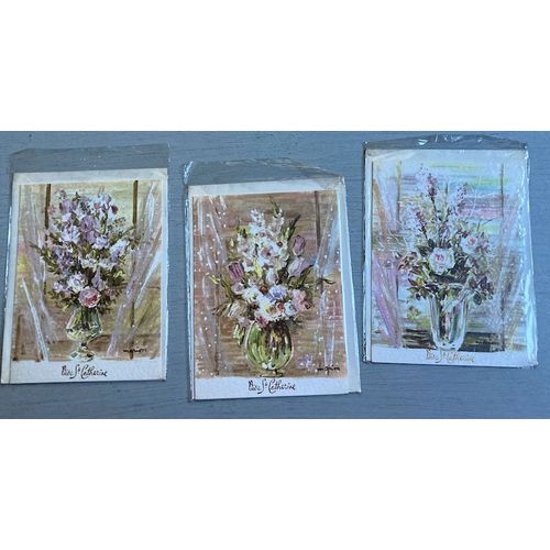 Sainte Catherine = 3 Cartes  ( Avec Enveloppe, Sous Cellophane D'origine) N'ont Jamais Circulé, Aucune Correspondan