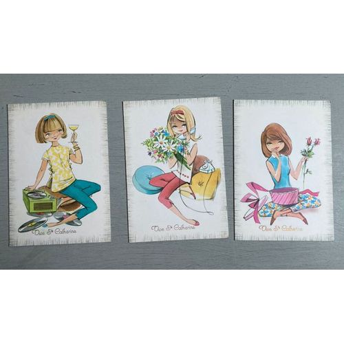 Vive Sainte Catherine = 6 Cartes  ( 2 Avec Enveloppe, Sous Cellophane D'origine) N'ont Jamais Circulé, Aucune Correspondance- Années 60/70