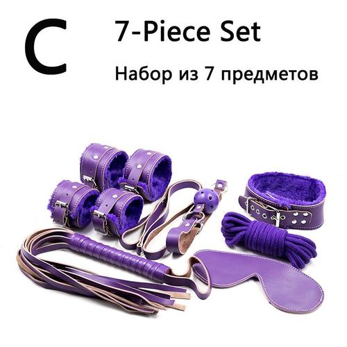 Violet - Ensemble De Plusieurs Pièces, Manchettes En Cuir, Fouet Reine, Corde, Pinces À Mamelon, Bdsm, Kit'équipement De Bondage Fétiche, Flirt Esclave, Aide À La Position Sexuelle, Cosplay