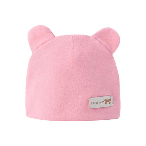 Nouveau-Né Bébé Mignon Oreilles D¿Ours Bonnet Cap Lettres Étiquette Bébé Coton Hôpital Chapeau