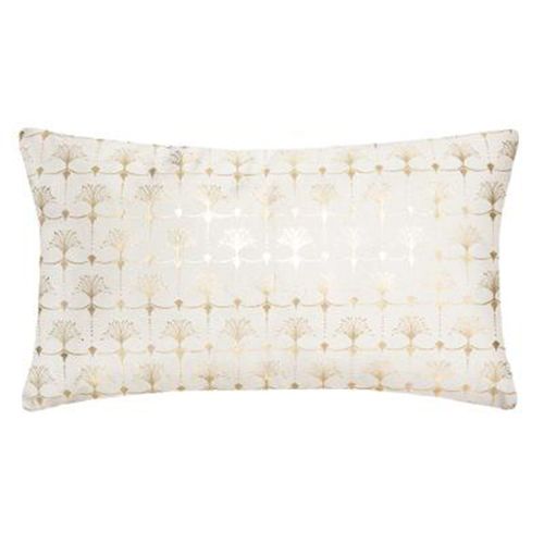 Coussin Déhoussable Velours "Tropicor" 30x50cm Ivoire
