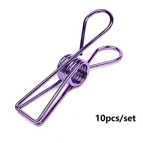 10 Pièces Violettes - Pinces À Tétons En Métal Arc En Ciel Pour Femmes, Stimulateur, Pinces À Seins, Contraintes De Bondage, Flirt, Jouet Sexuel Bdsm Pour Femmes, Couple Esclave