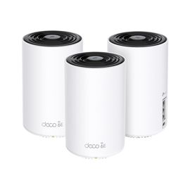 TP-Link Deco XE75 V3 - Système Wi-Fi - (3 routeurs) - jusqu'à 7200 pieds carrés - maillage 1GbE - Wi-Fi 6E - Multi-Bande