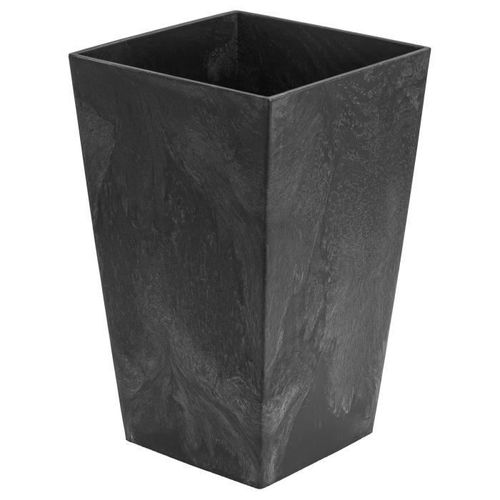 Pot De Fleur Plastique Haut Cache Pot 2l Aspect Béton Boite A Fleur H 200 Mm Orchidee Anthracite