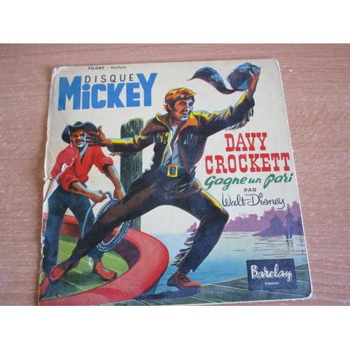 Davy Crockett Gagne Un Pari Par Walt Disney - 45 Tours Barclay