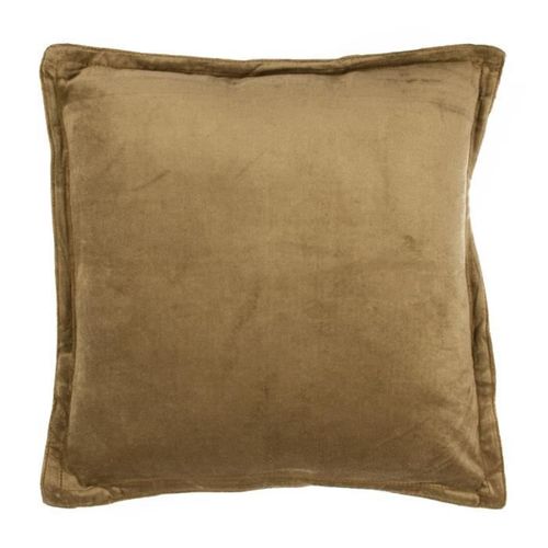 Arthur - Galette De Chaise En Velours De Coton - Coussin De Chaise 40 X 40 X 8 Cm Taupe