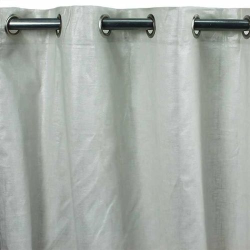 Comete - Rideau Coton, Lin Et Lurex 140 X 250 Cm Blanc
