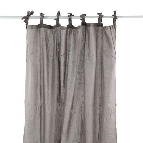 Candice - Voilage Xxl En Coton Beige 140 X 300 Cm