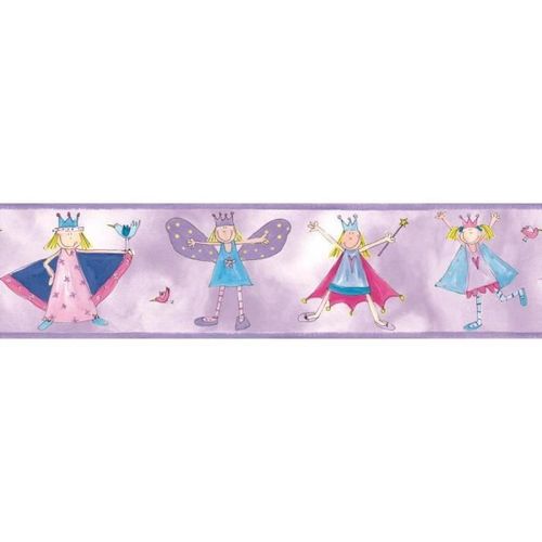 ROOMMATES Stickers FAIRY PRINCESS PEEL & STICK BORDER repositionnables 12,7cm x 4,57 m