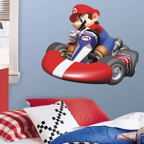 ROOMMATES - Stickers repositionnables géants Super Mario Kart Nintendo décoration murale 81 x 68 cm