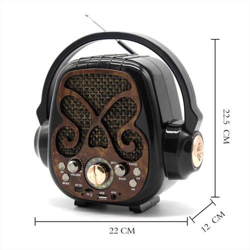 retro radio haut parleur bluetooth portable