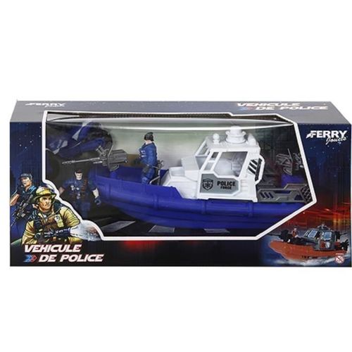 Coffret Bateau De Police + Moto De Police Et Figurines