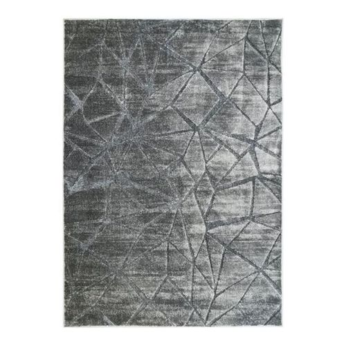 SOFTY TRIANGLES - Tapis avec relief motif triangles 140 x 200 cm Gris
