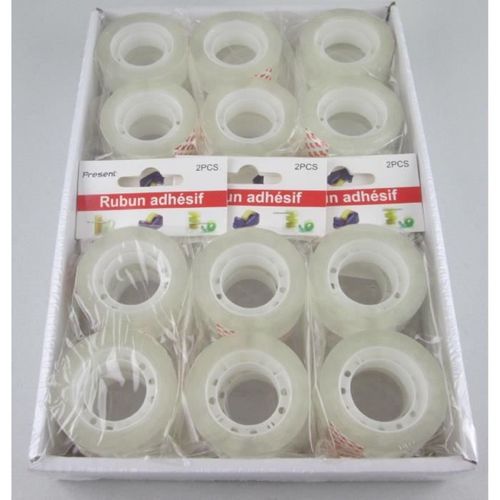 Lot De 24 Rouleaux De Ruban Adhesif Transparent
