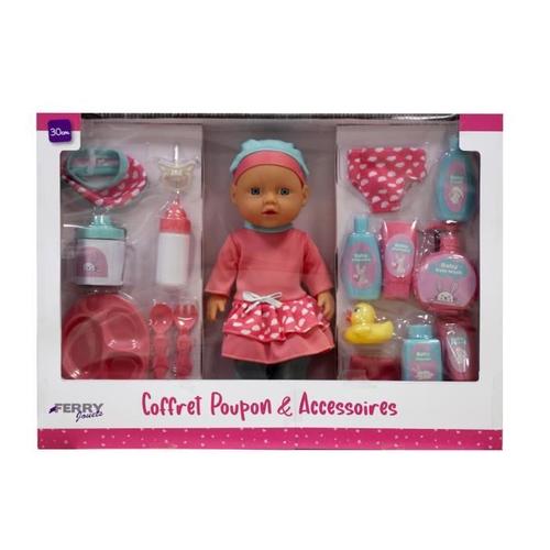 Bavoir miniature et couche-culotte ensemble pour Barbie bébé
