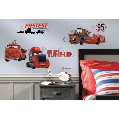 ROOMMATES Stickers DISNEY CARS FRIENDS repositionnables 4 feuilles de 10,1 cm x 44,1 cm