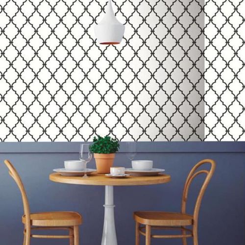 RoomMates Papier pelable et collant Treillis Blanc RMK9018WP 500 x 53 cm