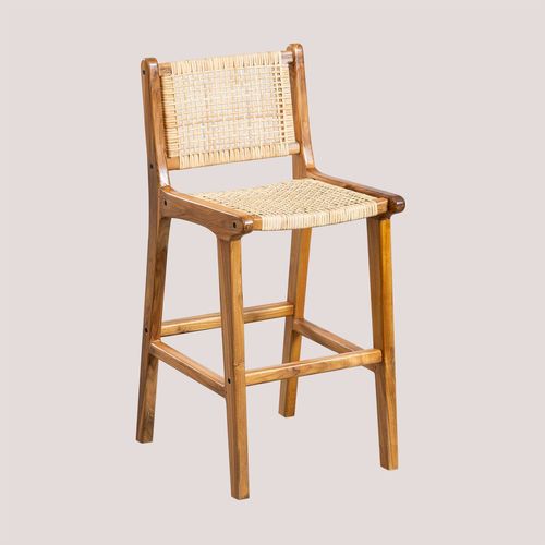 Tabouret Haut En Bois De Teck (61,5 Cm) Catua Bois De Teck