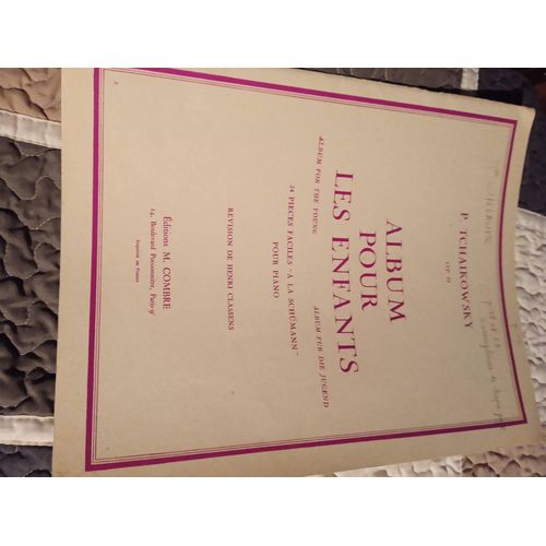 Tchaïkovsky Album Pour Les Enfants