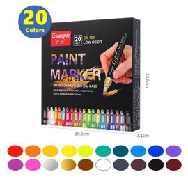 UNIBALL Malette de 20 Posca pointe conique extra fine- fine- moyenne  assorties couleurs festives