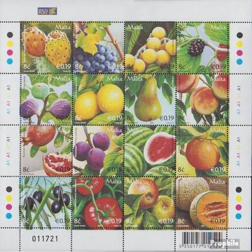 Malte 1492-1507 Zd-Feuille (Complète Edition) Neuf Avec Gomme Originale 2007 Fruits