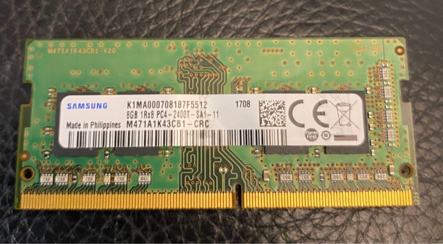 BARRETTE DE MÉMOIRE RAM 8 GO 1Rx8 DDR4 Samsung, format SODIMM - PC4-2400T  EUR 14,00 - PicClick FR