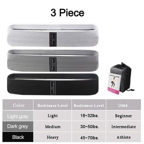 Bandes De Résistance À 3 Niveaux Pour Les Jambes Les Fesses Les Hanches Larges Boucles D'entraînement Antidérapantes Bande Élastique De Fitness - 21sjd0705a01545