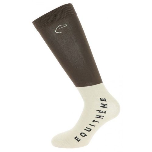 Chaussettes Equithème "Compet" - Couleur : Noir/Gris Clair, Taille : 31-35; Sport: Équitation
