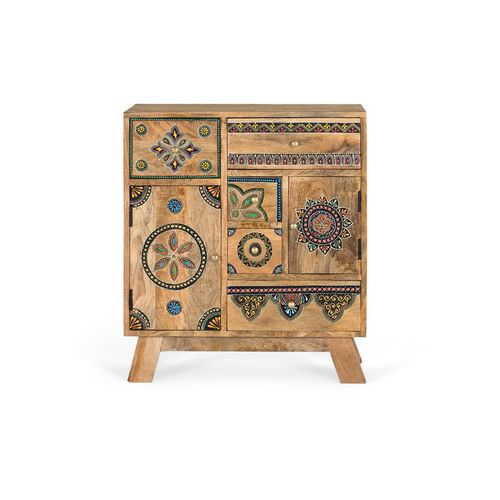 Commode Réalisée À La Main En Bois De Manguier