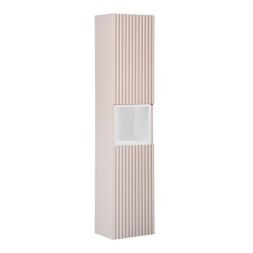 Colonne Murale 2 Portes 1 Niche Stratifiés Beige