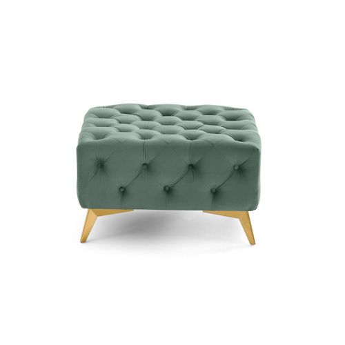 Pouf En Velours Bleu