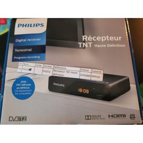 Philips Récepteur TNT HD DVB-T2. Fonction magnétoscope numérique