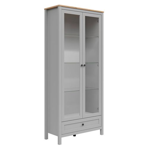 Vaisselier 2 Portes 1 Tiroir Stratifiés Gris