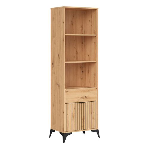 Bibliothèque 1 Porte 1 Tiroir Stratifiés Beige