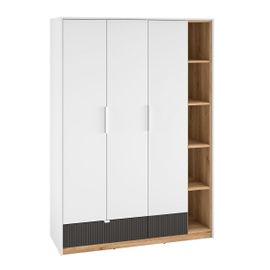 Armoire 3 Portes 1 Tiroir Stratifiés Blanc