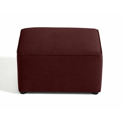 Pouf En Tissu Texturé Prune