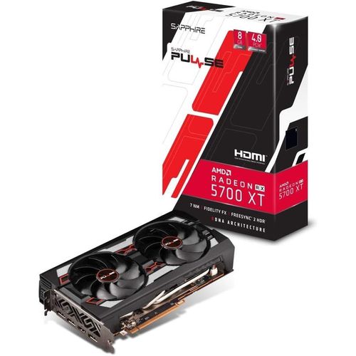 Sapphire Pulse Radeon RX 5700XT - Carte graphique - Radeon RX 5700 XT - 8 Go GDDR6 - PCIe 4.0 x16 - HDMI, 3 x DisplayPort