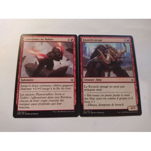 Nahiri's Stoneblades // Litholames De Nahiri (La Guerre Des Planeswalkers) + Raging Kronch // Kronch Enragé (La Guerre Des Planeswalkers)