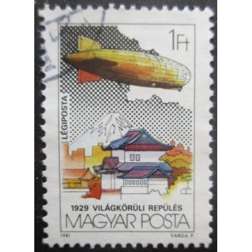 Hongrie Poste Aérienne N°443 Dirigeable Oblitéré