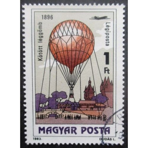 Hongrie Poste Aérienne N°451 Montgolfière Oblitéré