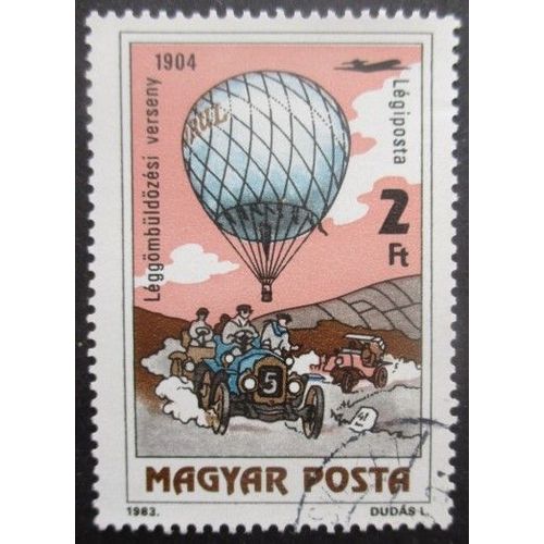 Hongrie Poste Aérienne N°452 Montgolfière Oblitéré