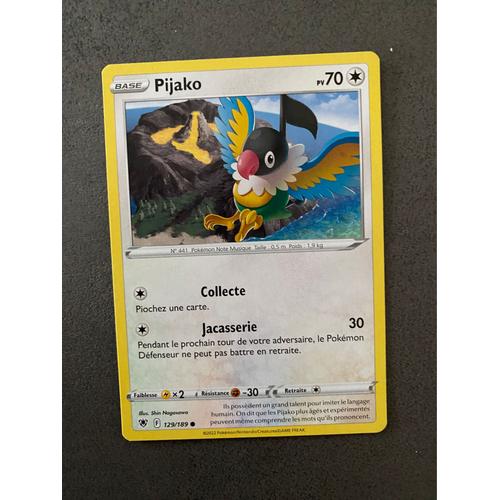 Carte Pokémon Pijako 129/189 - Édition 2022.