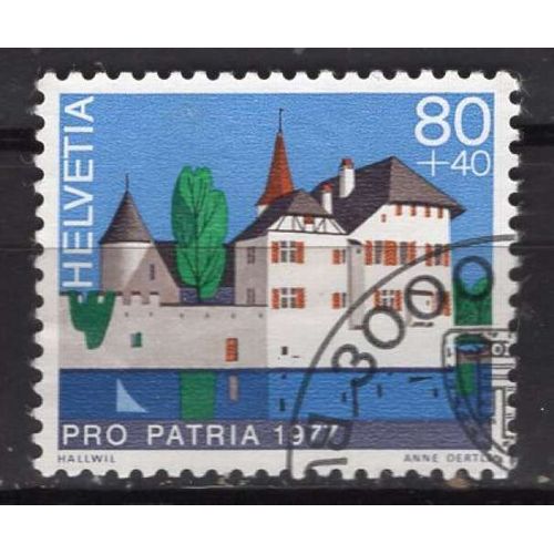 Suisse 1977 Pour La Patrie Le Chateau D' Halwill Oblitere