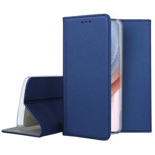 Housse Pour Samsung Galaxy S23 Ultra 5g - Etui Coque Pochette Portefeuille + Verre Trempe - Bleu Magnet