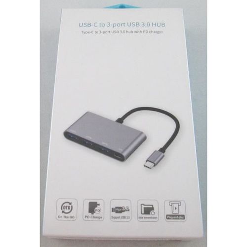 adaptateur USB-C vers 3 ports USB 3.0 + PD charger pour recharge rapide