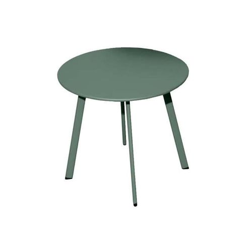 Table Basse De Jardin En Acier Massai 40 Cm Blanc