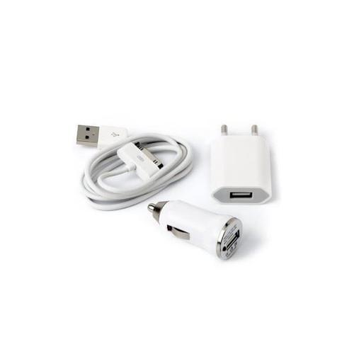 Chargeur 3 En 1 Compatible Iphone 3g/3gs/4/4s / Ipod / Ipad 1/2