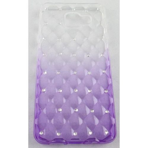 Coque Samsung Galaxy A3 2016 Transparente Et Violette Avec Strass