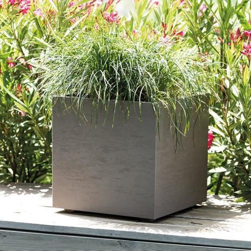 Deroma Pot De Fleurs À Réserve D'eau Cubo Gravity - 39 X H 39 Cm - 40 L - Taupe